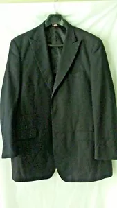 Giacca Giorgio Fiorelli uomo taglia 50 tinta unita nera 2 prese d'aria 3 bottoni misto poli - Foto 1 di 9