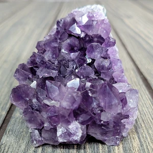Amethyst Druzy Uruguay Geode Crystal Cluster 7.5oz Cut Base 3" Dark AAA Grade - Picture 1 of 10