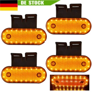 4 szt. LED 12V / 24V Światło obrysowe boczne Światła pozycyjne Żółte Przyczepa Ciężarówka - Zdjęcie 1 z 9