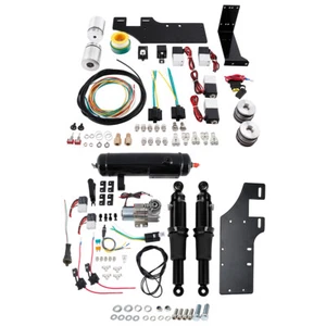 Front Air Ride Lowering Kit W/Rear Suspension Tank Fit For Harley Road King 14+ - Picture 1 of 15
