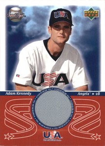 2002 Sweet Spot USA Jerseys Anaheim Angels Baseball Card #AK Adam Kennedy 