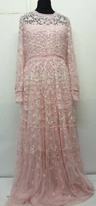 Nadel und Faden Ballerina rosa Maxikleid Größe UK 18 REF P - Bild 1 von 7