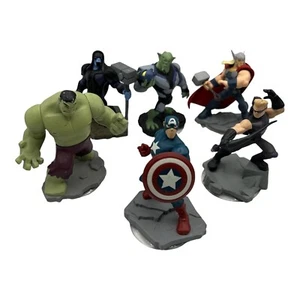 Disney Infinity Lot Of 6 Marvel Avengers Hawkeye Thor The Hulk Captain America - Picture 1 of 12