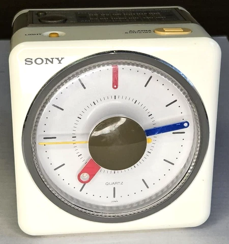 SONY ICF-A10W Cube Clock Radio Vivaldi Four Seasons White AM/FM Radio Tested Cover