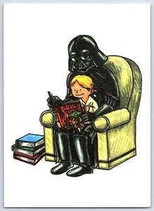 Reading Yoda Story on Chair Vader & Son Postcard - Picture 1 of 2