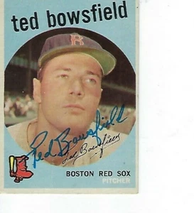 TED BOWSFIELD SIGNED 1959 TOPPS #236 - BOSTON RED SOX - Picture 1 of 1