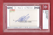 2013 LEAF CUT SIGNATURE Mel Hall SSP PRIDE OF THE PINSTRIPE AUTO CARD #ed 3 of 9