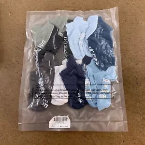 Baby Size 24 Months Blue/Gray Funny Non-Slip Gripper Ankle Socks 8 Pairs NWT - Picture 1 of 3
