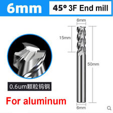 6mm End Mill HRC45 3F 50MM length Solid Carbide Milling cutter for Aluminum