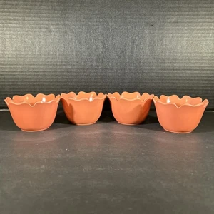 Vintage Better Home and Garden 4 kleine lachsfarbene Wüstenschüssel aus Melamin (YY-8-M-2) - Bild 1 von 6