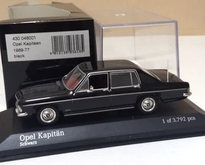 Minichamps 1/43 OPEL KAPITÄN 1969-77 Black 430046001 Limited Edition 3792 pcs - Foto 1 di 8