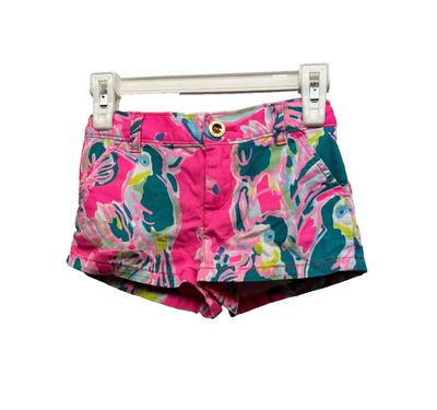 Шорты Lilly Pulitzer для девочек 5 Mini Callahan карманы розовые тукан регулируемые - Изображение 1 из 4