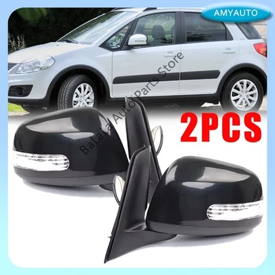 Luz de señal de giro del espejo retrovisor negra 2 piezas para Suzuki SX4 Hatchback 2009-2012 Foto 1 de 4