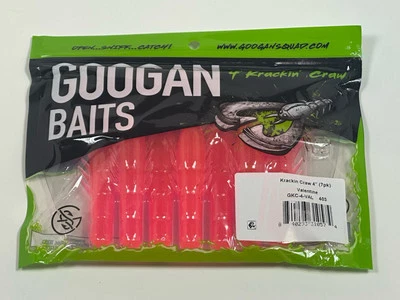 Googan Squad Krackin Craw 4" 7PK Limited Edition VALENTINE EVENT NIP PINK BAITS