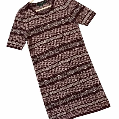Vestido Suéter Lauren Ralph Lauren Lana Cachemira Fair Isle Old Money Clásico Talla L Foto 1 de 4