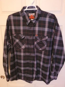 Dixxon Flannel COUNTS KUSTOMS Long Slv Shirt Mens 3X Black Plaid Biker Button Up - Picture 1 of 9