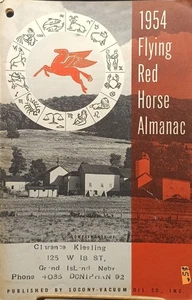 1954 Flying Red Horse Almanac Socony-Vacuum Oil Co. Vintage Calendar Booklet Com - Bild 1 von 3