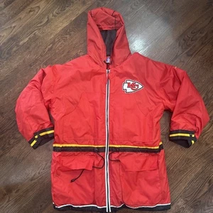 Vintage FUDA KC Kansas City Chiefs Silk & Fleece Windbreaker Jacket Sz L Large - Picture 1 of 24