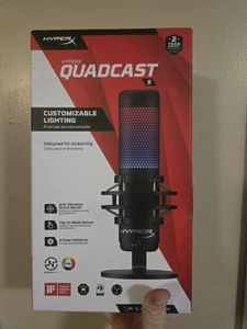 HyperX QuadCast S RGB USB Condenser Microphone - Black (Seale & Brand New!) - Photo 1/4