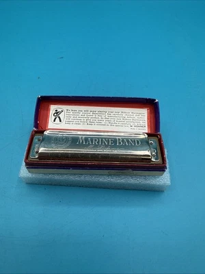 M Hohner Marine Band #1896 Model A440 Harmonica in D Made In Germany in Box - Image 1 of 4