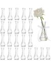 Set of 24 Glass Vases, Bulk Vases with Lace for Floral Arrangements, Events,...