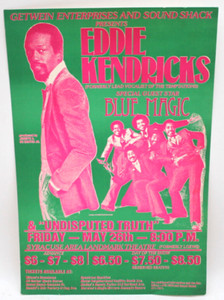 1980s TEMPTATIONS EDDIE KENDRICKS Band Lobby Card LANDMARK THEATRE May 26 SOUND