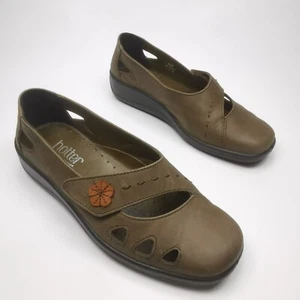 ~ Hotter ~ Bliss ~ khaki ~ flache Damenschuhe mit Riemen ~ UK-Größe 4 ~ im Karton ~ - Bild 1 von 19