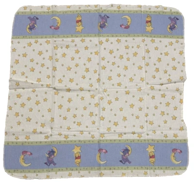 Cobertor de bebê vintage Disney Winnie The Pooh leitão olhos estrelas 26x26 receptor - Imagem 1 de 3