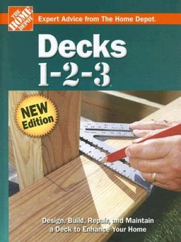 Decks 1-2-3 (The Home Depot) - Hardcover By The Home Depot - VERY GOOD Foto 1 de 1