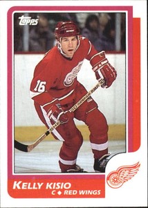 1986-87 Topps Red Wings Hockey Card #116 Kelly Kisio DP