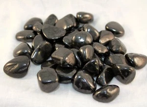 Elite Shungite Tumbled Stone Shungite Stone Specimen Noble Silver 1/4 lb Karelia - Picture 1 of 1