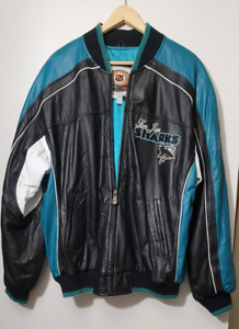 Vintage San Jose Sharks G-III Carl Banks (L) Leather Jacket / Very Light Wear