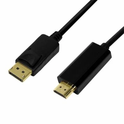 5m DisplayPort auf HDMI Kabel High Speed HD Adapterkabel UHD 4K/30Hz schwarz - Bild 1 von 4