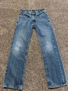 Levis 514 Boys Jeans Size 14 Reg Blue Denim Straight Bootcut - Picture 1 of 9