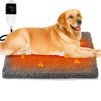 Pet Heating Pad Cats Electric Outdoor Dog Warming Bed Mat with Chew Resistant US - Image 1 of 4