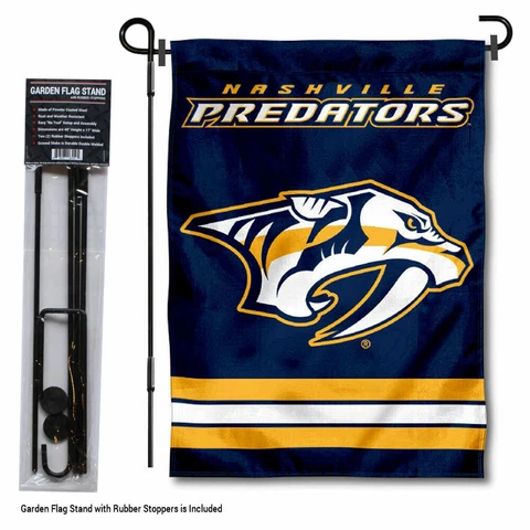 Nashville Predators Garden Flag and Yard Pole Stand Included Cover