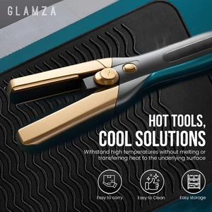 Protection Safety Mat Extreme Heat Proof Silicone Pouch Case Hair Straighteners - Picture 1 of 21