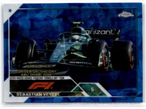 2023-24 Topps Chrome F1 Sapphire Sebastian Vettel Aston Martin #187 - Picture 1 of 2