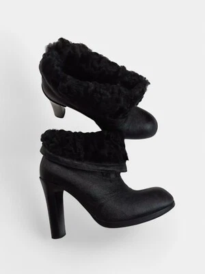 美丽的黑色皮靴 原装 来自 GIANNI BARBATO EU 36/ UK 3/ US 5 — 第 1/4 张图片