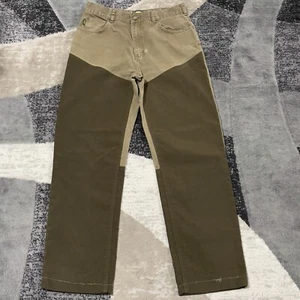 Cabelas Brush Guard Pants Men 33x32 Brown Canvas Nylon Hunting Fishing Workwear - Picture 1 of 17