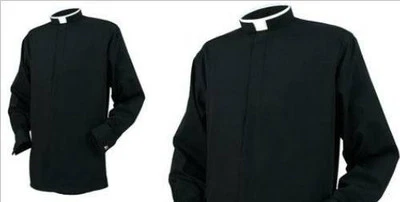 Camicia Uomo Maniche Lunghe Tonsure Collare Romano Clero, Sacerdote, Vicario - Immagine 1 di 4