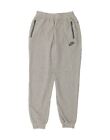 NIKE Boys Tracksuit Trousers Joggers 13-14 Years XL Grey Cotton BM21