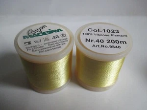 Madeira Embroidery Thread Color 1023 Viscose 40 wt 200m TWO unused spools - Picture 1 of 2