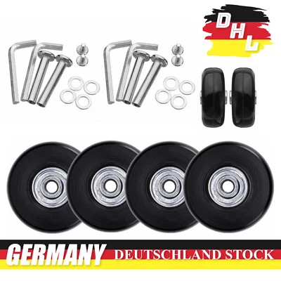 4 Stück Gepäck Koffer Ersatz Räder Achsen OD 50mm Reparatur Mute Gummi Rollen DE - Bild 1 von 4