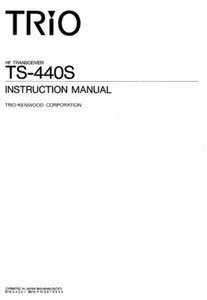 KENWOOD TS-440S INSTRUCTION MANUAL - Picture 1 of 1