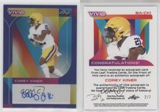 2023 Leaf Vivid Navy Blue Prismatic /7 Corey Kiner #BA-CK1 Auto