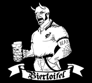 Biertoifel Logo Patch / Aufnäher NEU Punk Punkrock Oi Skinhead Streetpunk  - Picture 1 of 1