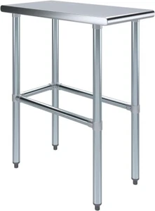 Stainless Steel Food Prep Work Table Appliance Storage DIY Open Base 30”x15” - Picture 1 of 4