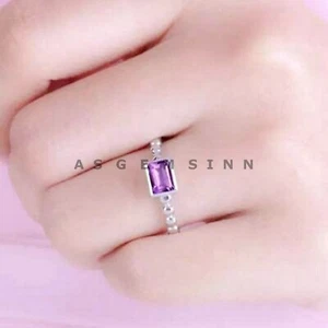 Amethyst Gemstone With 925 Sterling Silver Engagement Ring For Women's - Picture 1 of 8