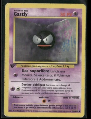 Pokemon TCG Gastly 50/102 1st Edition Base Set Italian - Image 1 of 4